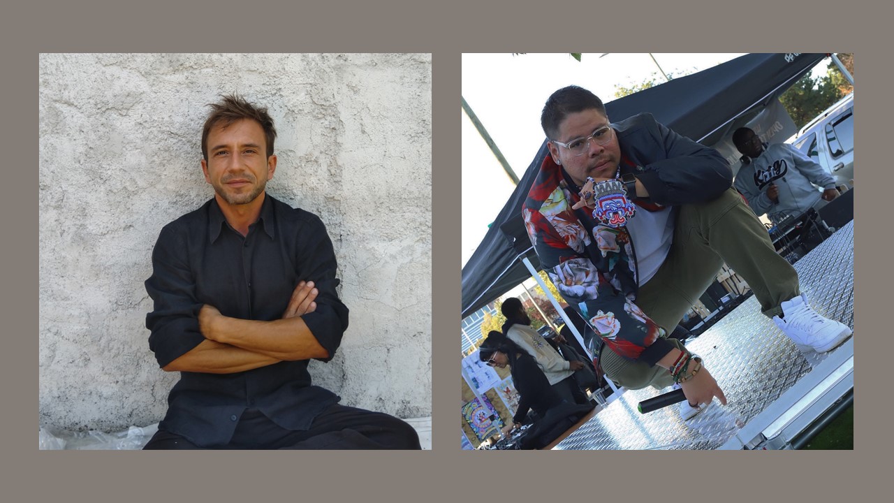 Separate photos of Lazaros Damanis and Sacramento Knoxx on a gray background