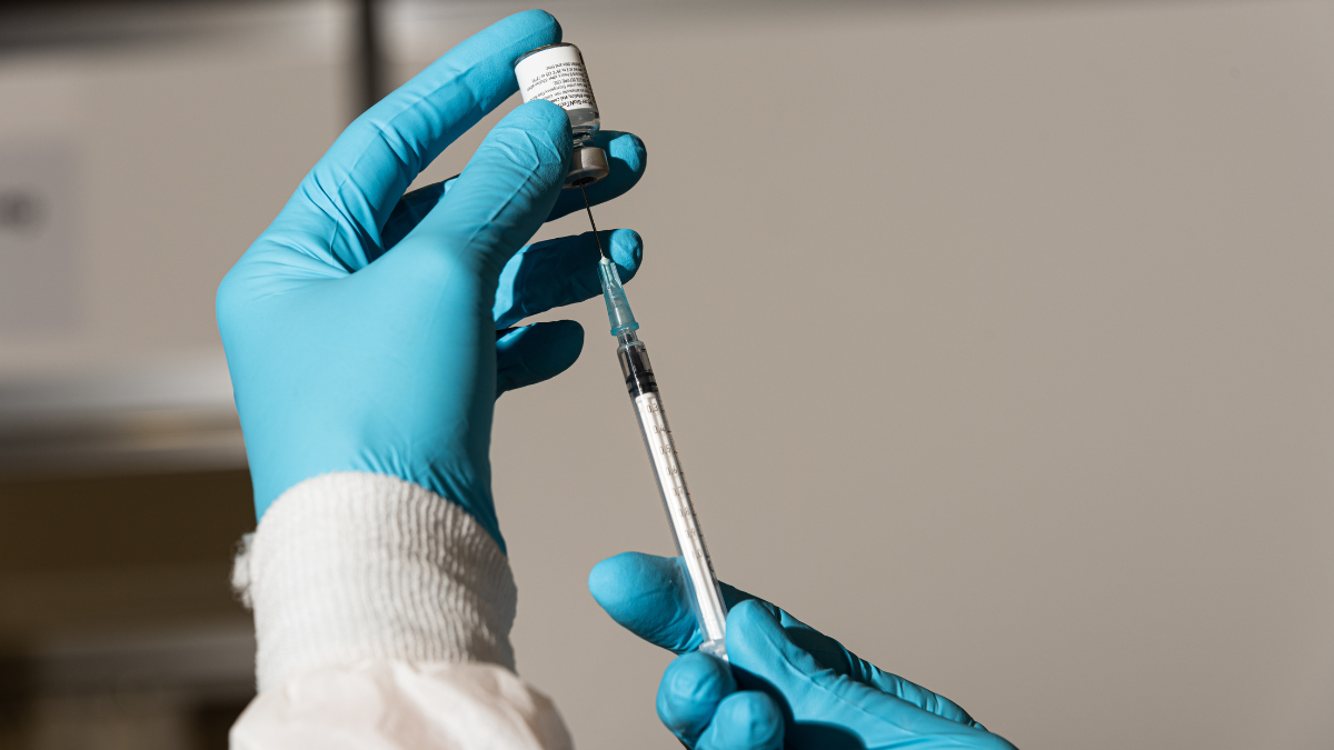 Insights on Vaccine Access and Global Health Equity -up image of a vaccine and a syringe. 
